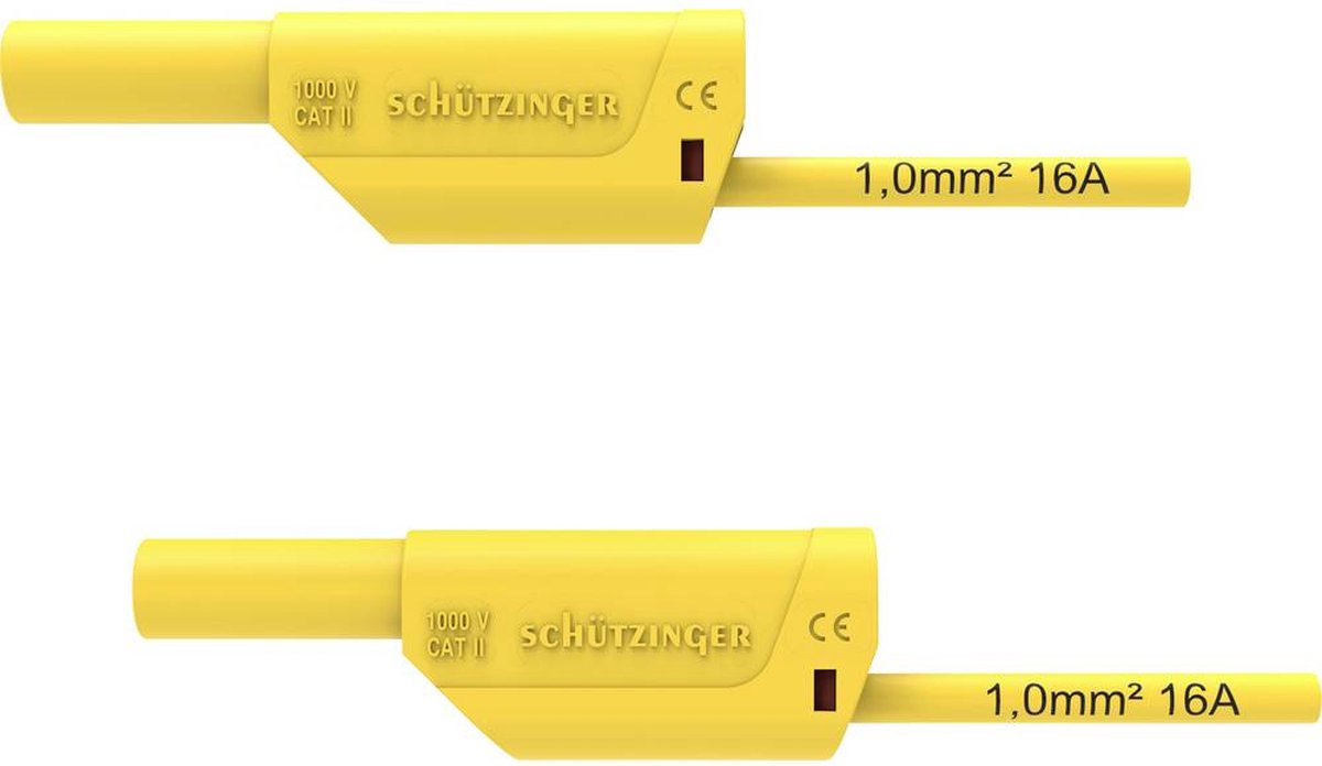 Schützinger VSFK 8500 / 1 / 50 / GE Sikkerhedsprøveledning 4 mm-stik 4 mm-stik 50.00 cm Gul 1 stk