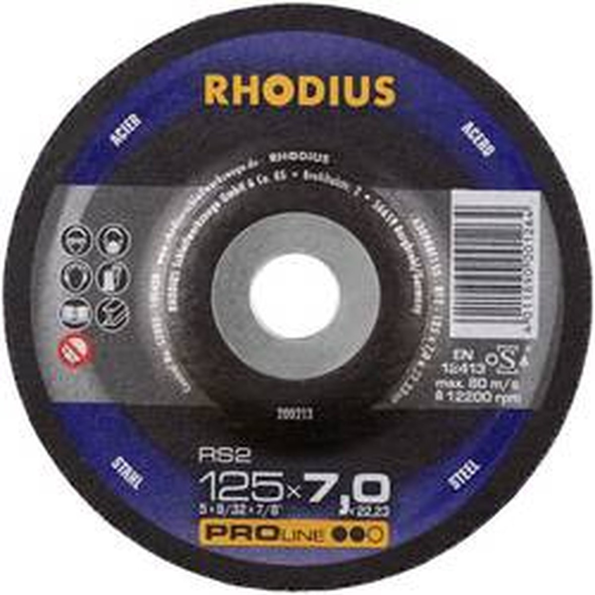 Rhodius 200274 RS2 Skrubskive forkrøppet 230 mm 22.23 mm 1 stk