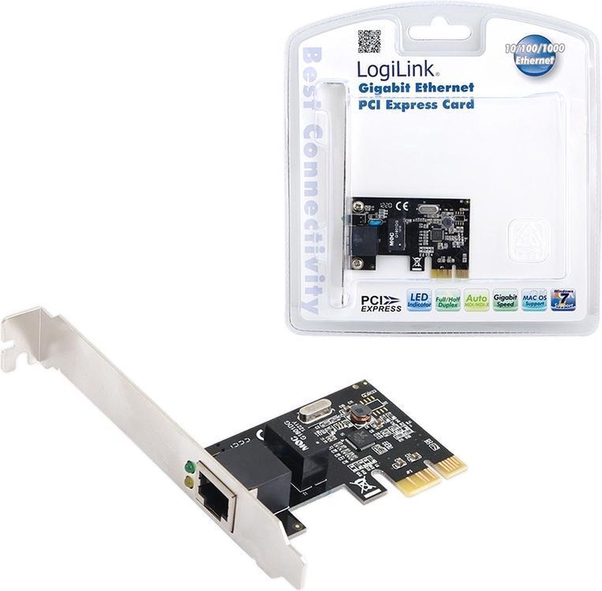 LogiLink PC0029A Netværkskort 1 GBit/s PCI-Express, Gigabit-LAN (1 Gbit/s)