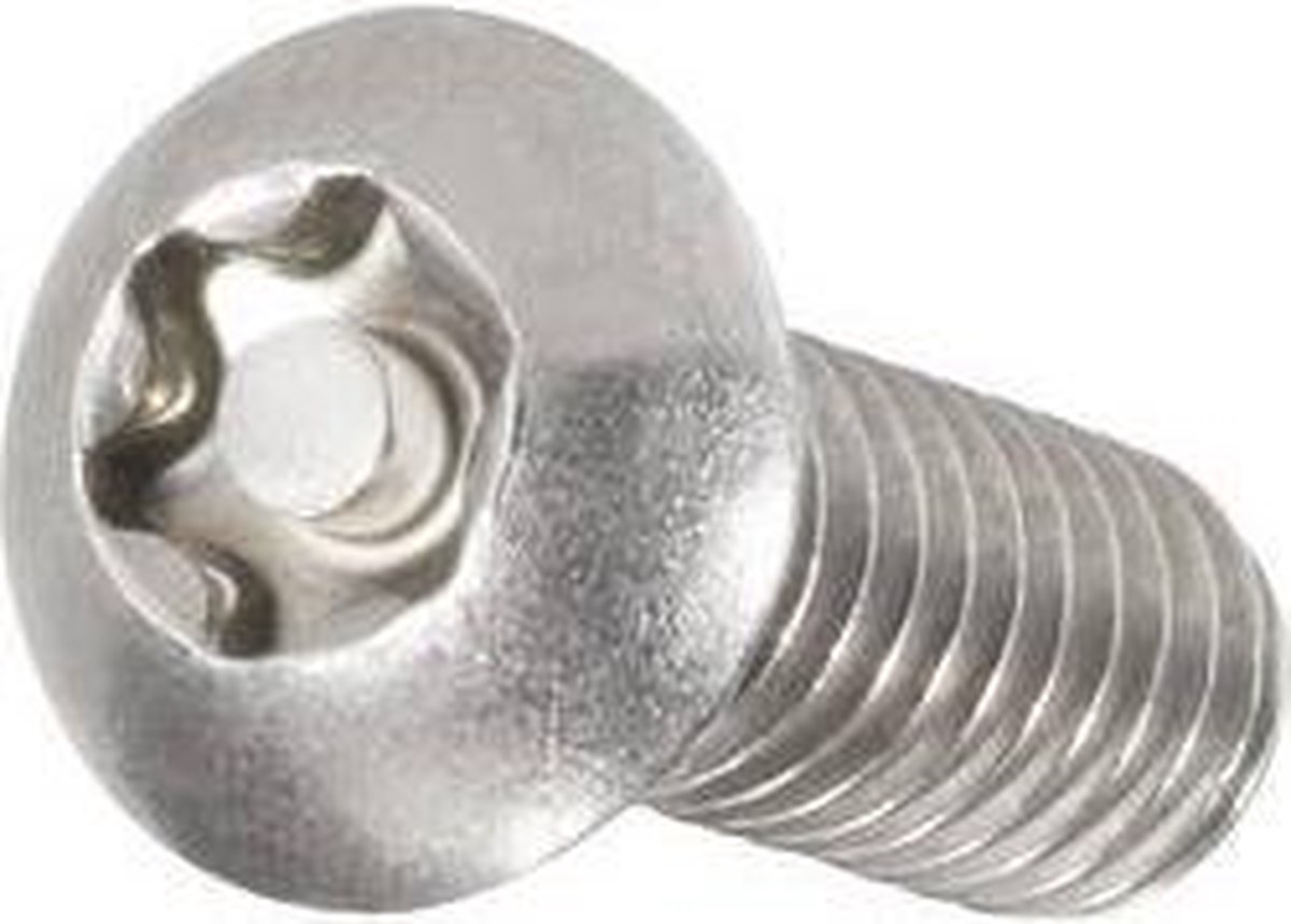 TOOLCRAFT 888791 Linsehoved-skruer M6 25 mm T-profil med stift Rustfrit stål A2 10 stk