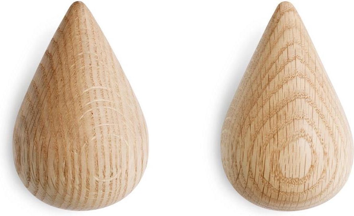 Normann Copenhagen 2 perchas Dropit grandes, madera