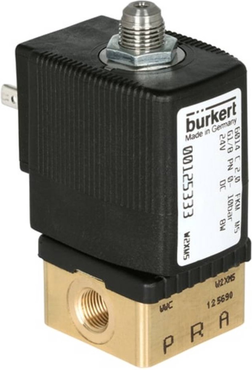 Bürkert Direkte styret ventil 125348 6014 24 V/DC Kabinetmateriale Messing Forseglingsmateriale FKM 1 stk