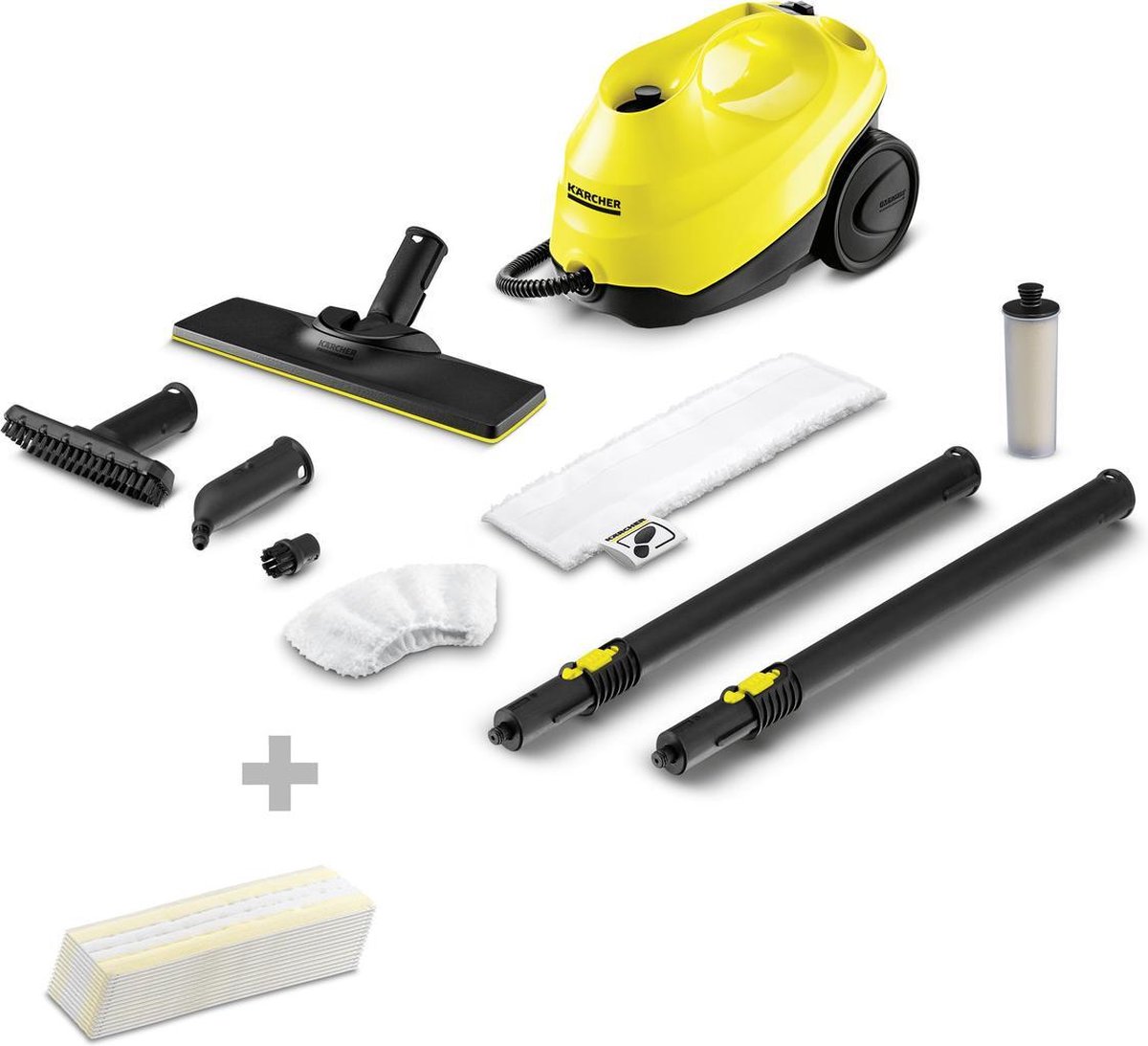 Kärcher SC 3 EasyFix Limpiador a vapor de cilindro 1 L 1900 W Negro, Blanco