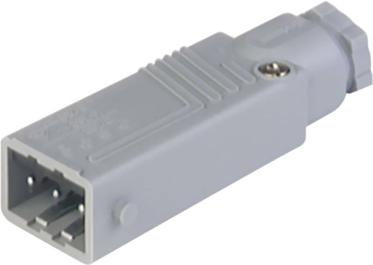 Hirschmann 932 143-106-1 Strømstik STAS Stik, lige Samlet poltal: 3 + PE 16 A Grå 1 stk Piece