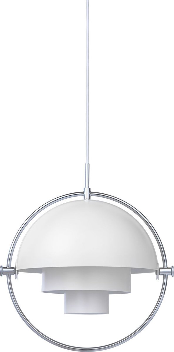 GUBI Plafonnier Multi-Lite chrome-blanc
