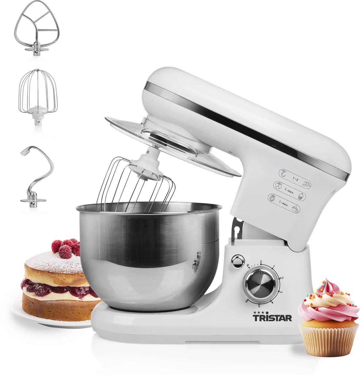 Batidora Amasadora Tristar MX-4817 | 5L | 1200W | Inox