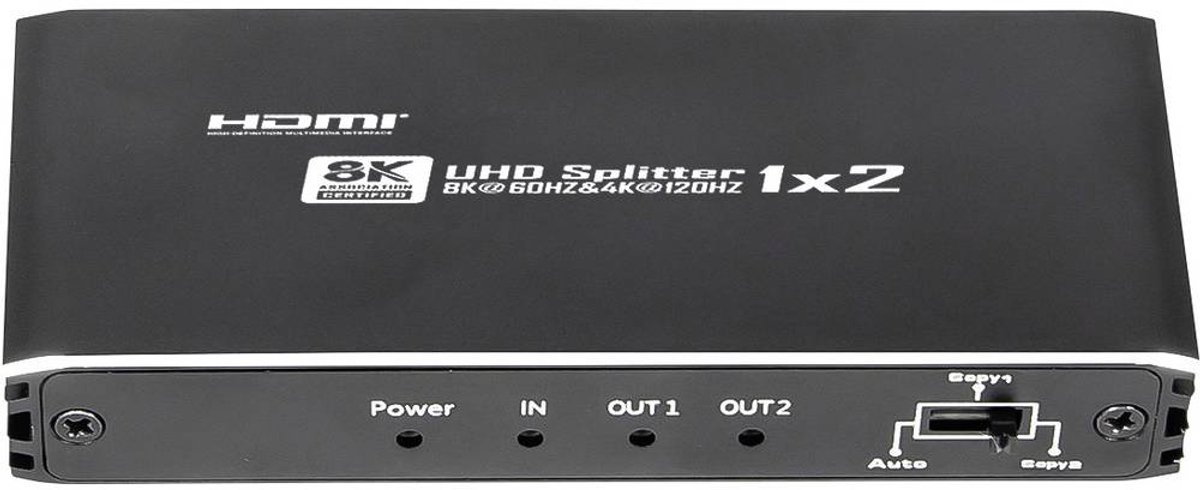 My Wall 8K HDMI® Splitter 1 in 2 out Distributore, splitter HDMI Predisposto Ultra HD