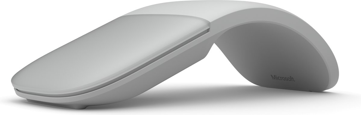 Microsoft Surface Arc Mouse Mouse Bluetooth® Ottico Grigio platino 2 Tasti 1000 dpi Pieghevole