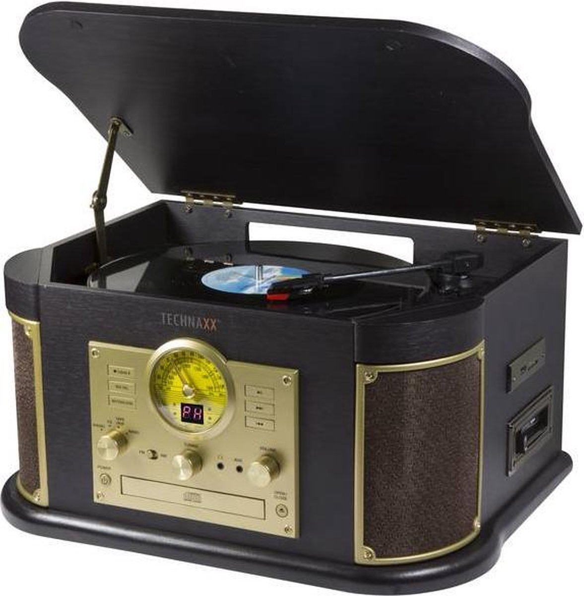 Technaxx TX-103 Giradischi USB Trasmissione a cinghia Marrone antico