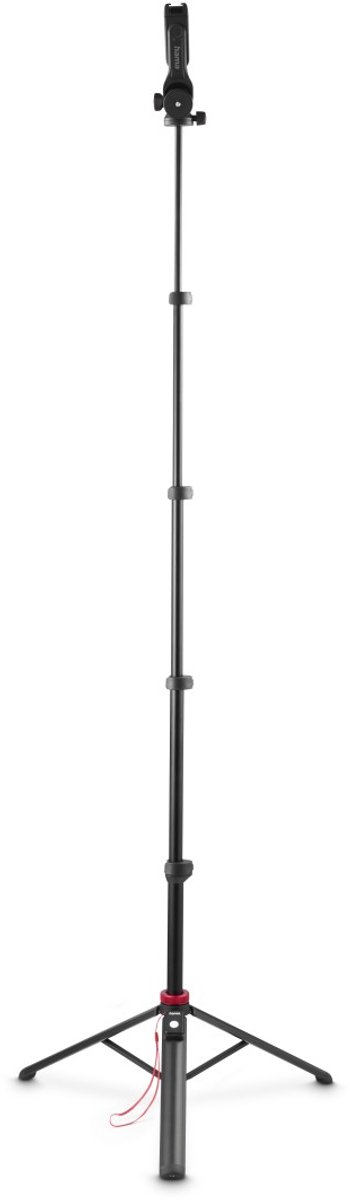 Hama Treppiede 1/4 pollice Altezza operativa=49.5 - 160 cm Nero incl. Cinturino da polso, Bluetooth, incl. Supporto smartphone