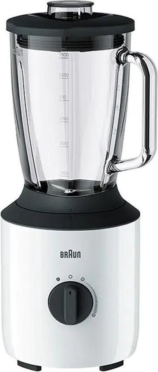 Braun PowerBlend 3 1,5 L Batidora de vaso 800 W Negro, Blanco