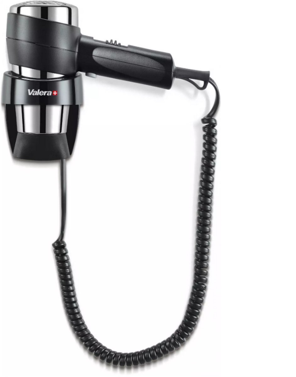 Valera Action Super Plus 1800 542.14/038AB Asciugacapelli da parete Nero Cromo