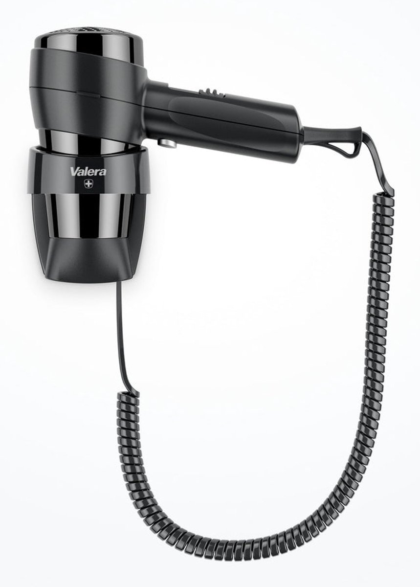 Valera Action Super Plus 1600 542.06/038A AB Asciugacapelli da parete Nero opaco