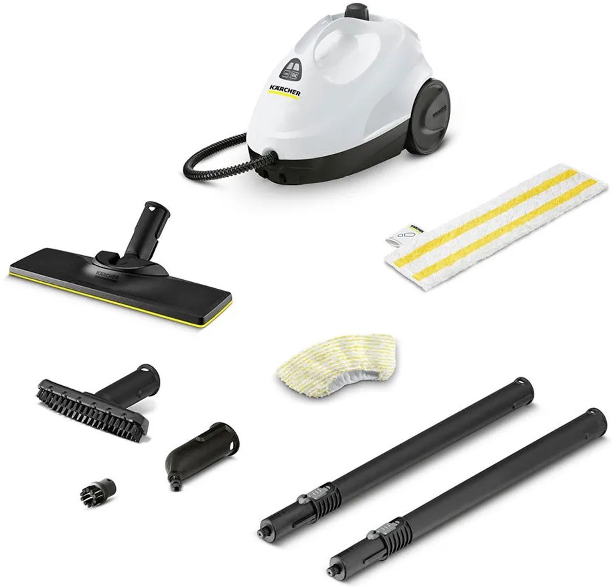 Kärcher SC 2 EasyFix Limpiador a vapor de cilindro 1 L 1500 W Negro, Blanco