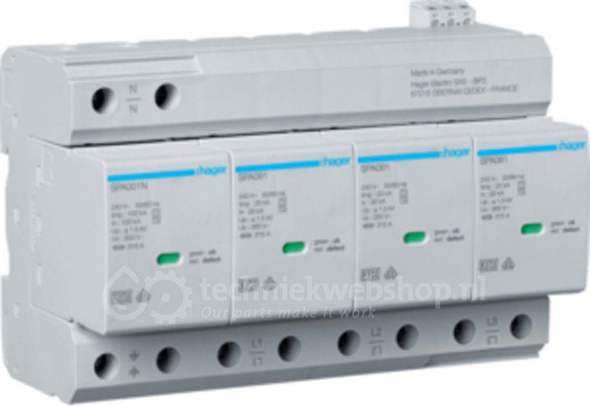 Hager SPA801 SPA801 Scaricatore combinato 25 kA 1 pz.