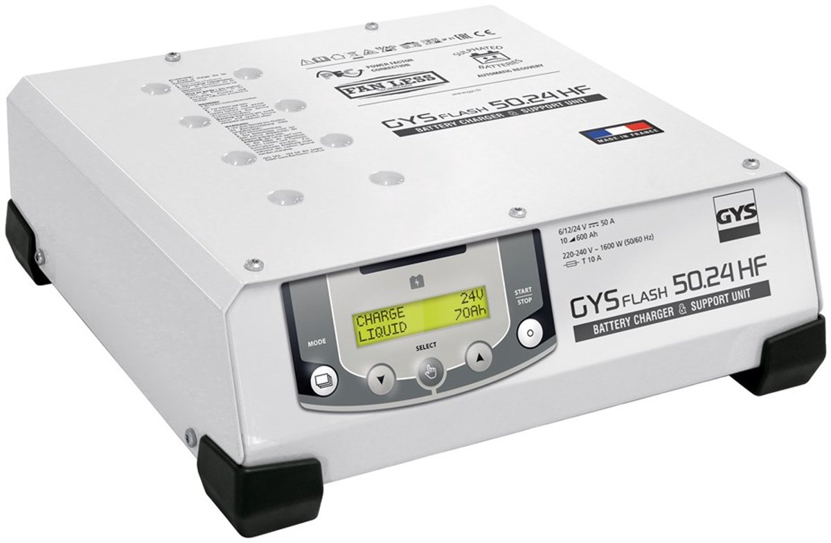 GYS GYSFLASH 50.24 HF 029620 Caricatore automatico 6 V, 12 V, 24 V 50 A 50 A 50 A