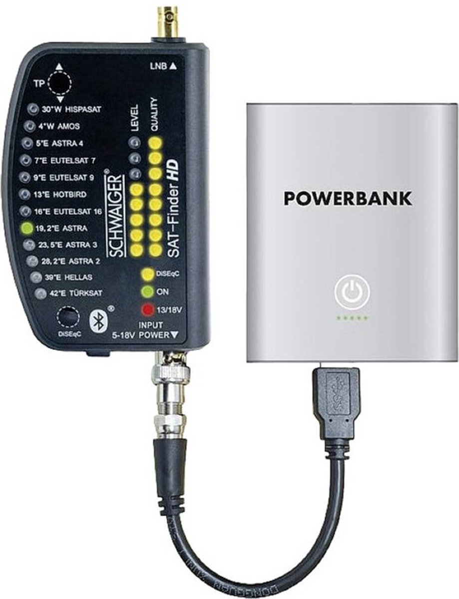 Schwaiger Sat Finder HD + Powerbank SAT Finder