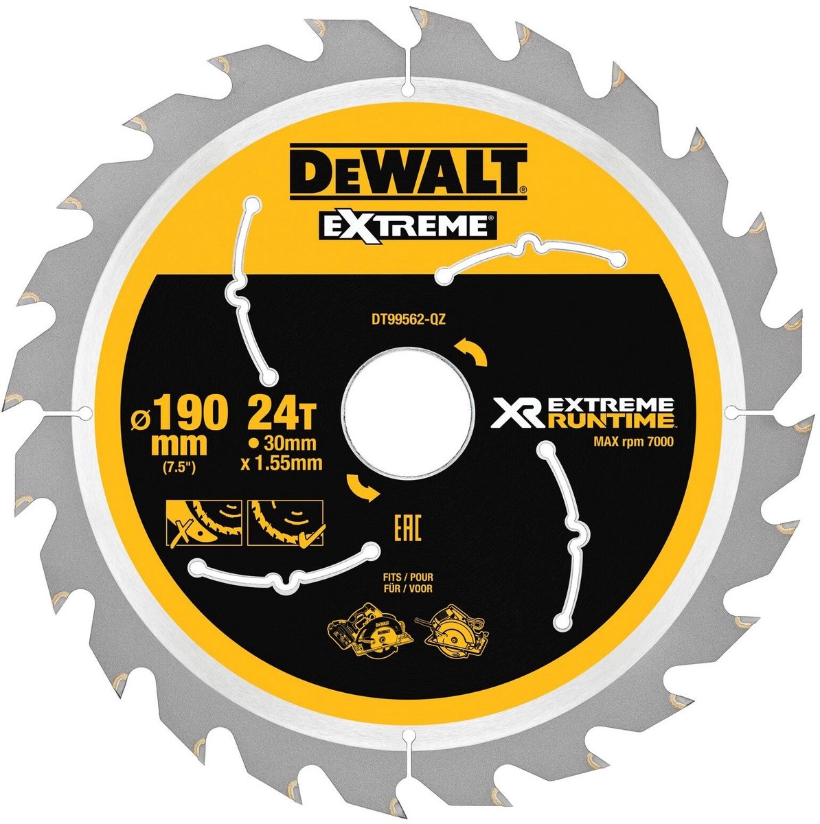 DEWALT DT99562-QZ DT99562-QZ Lama circolare 190 mm 1 pz.