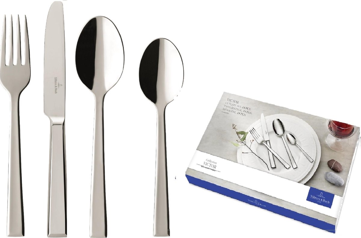 Villeroy & Boch Cubertería Victor 24 piezas acero inoxidable