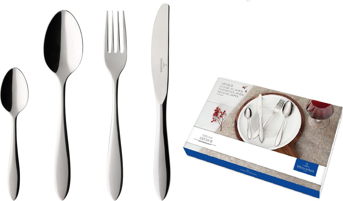 Villeroy & Boch Cubertería Arthur 24 piezas acero inoxidable