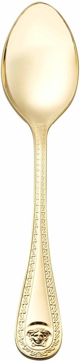 Versace Cuchara de comida Versace Medusa chapado en oro 20,5 cm