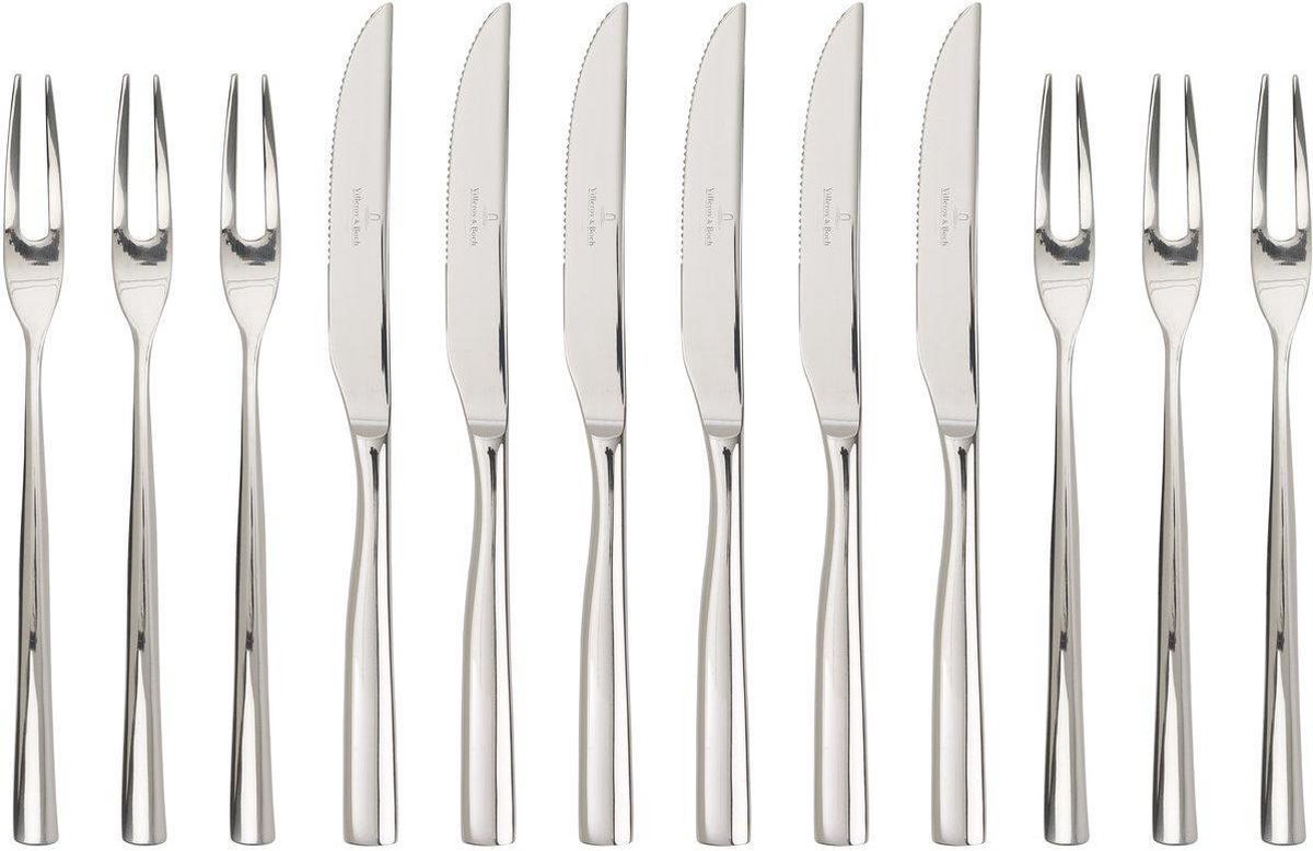 Villeroy & Boch Set da bistecca/barbecue Piemont confezione da 12 Acciaio inossidabile
