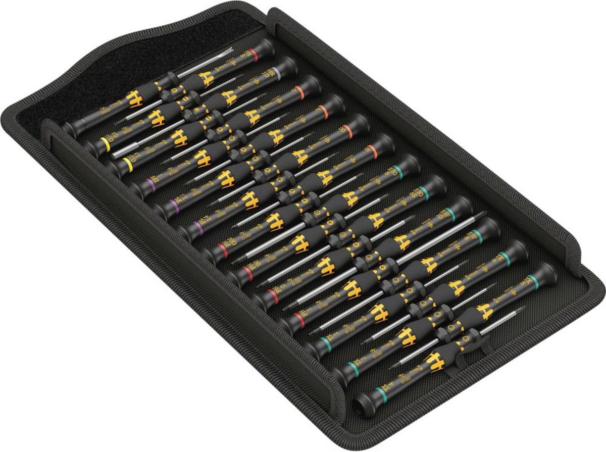 Wera Kraftform ESD Micro Big Pack 1 ESD Kit cacciaviti 25 parti Croce Phillips, TORX, TORX Plus, Pentalobo, Taglio, Brugola interna