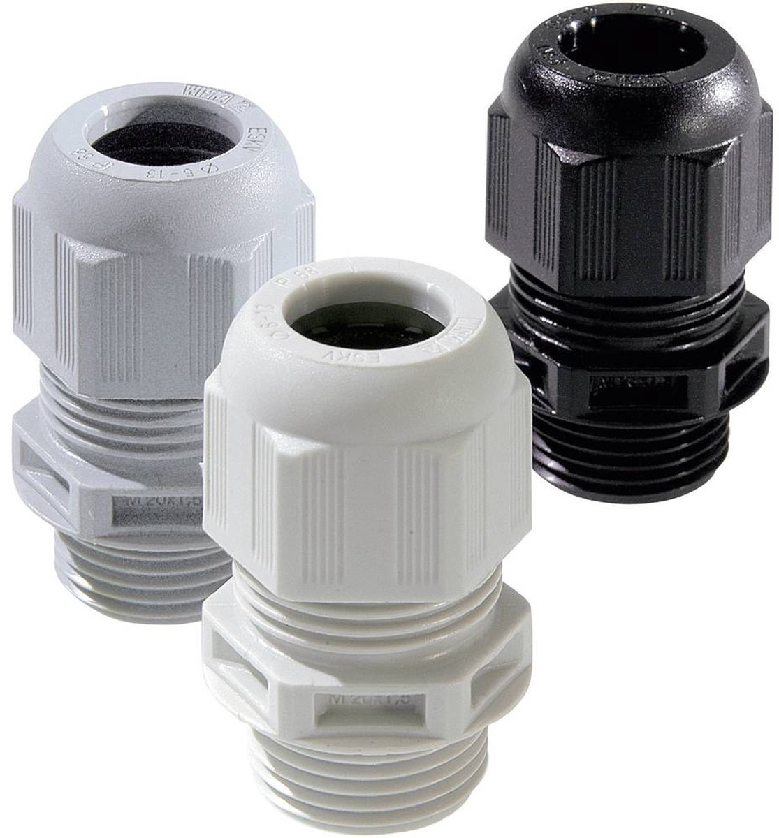 Wiska 10066390 Pressacavo filettato M12 Poliammide Grigio (RAL 7035) 50 pz.