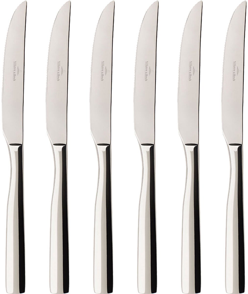 Villeroy & Boch 6 Cuchillos de carne Piemont acero inoxidable