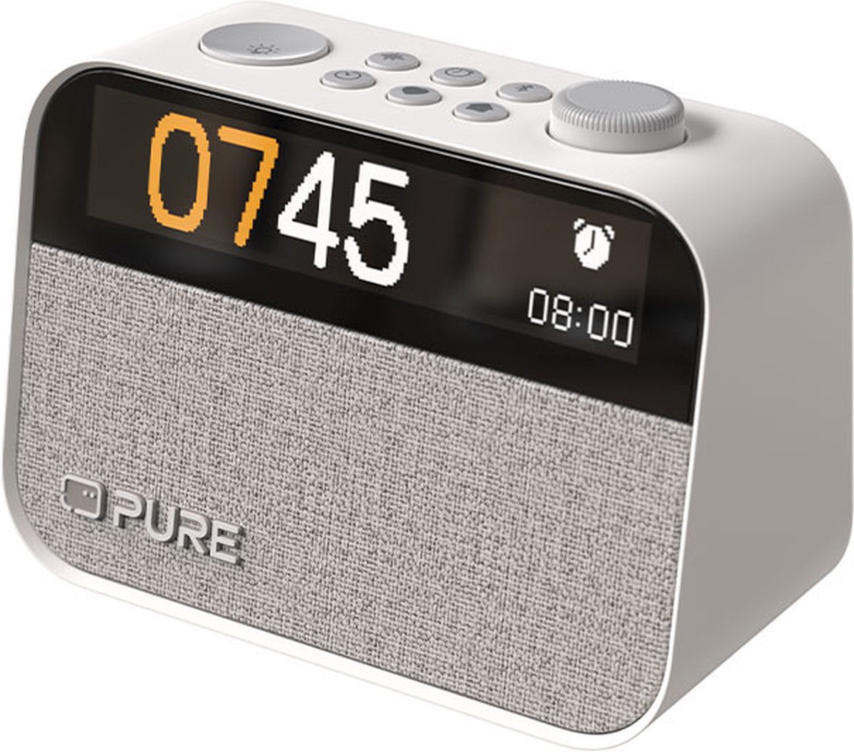 RELOJ DESPERTADOR PURE MOMENT WHITE BT LUZ NOCT