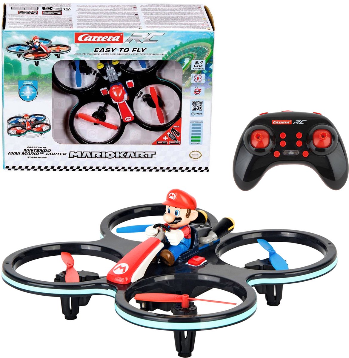 Carrera RC CARRERA - RC 2.4GHz Mini Mario-Copter Quadricottero RtF Principianti