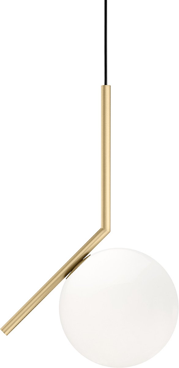 Flos Suspension IC lights S1 Laiton brossé-opale