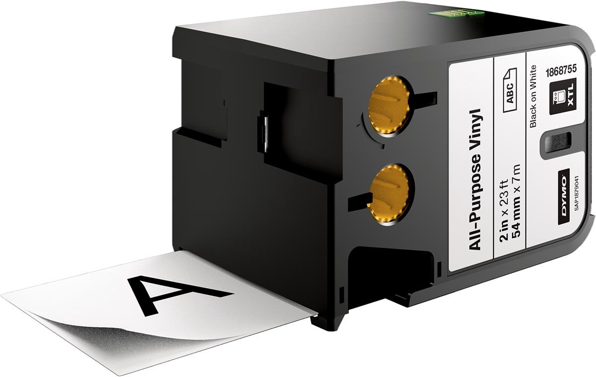 DYMO XTL Nastro vinile multiuso Colore Nastro: Bianco Colore carattere: Nero 54 mm 7 m
