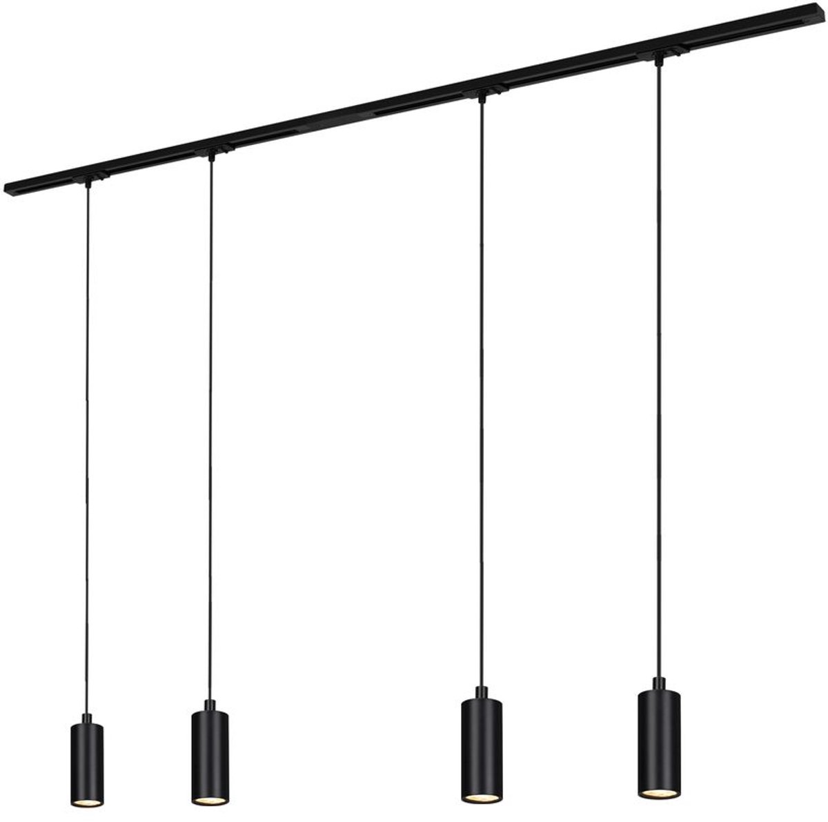 Briloner Sistema di illuminazione completo su binari monofase Nero