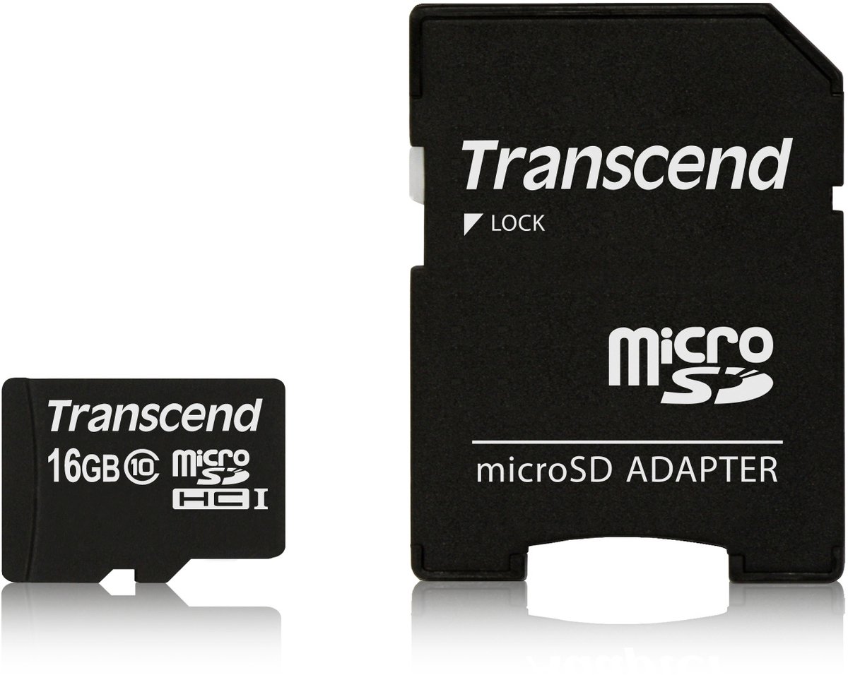 Transcend Premium Scheda microSDHC Dettaglio 16 GB Class 10, UHS-I incl. Adattatore SD