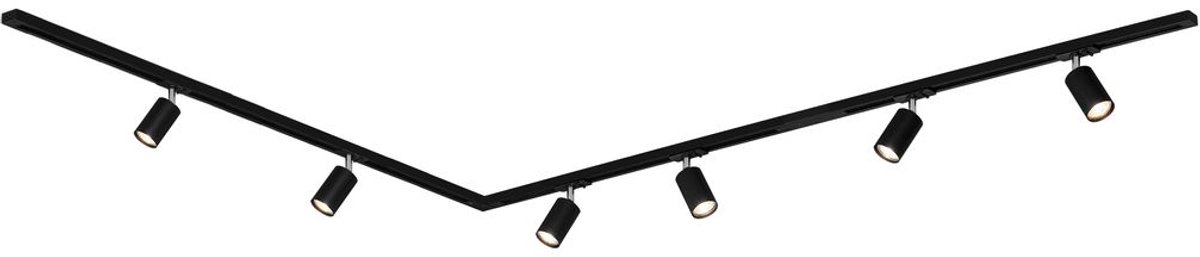 Briloner Sistema di illuminazione completo su binari monofase GU10 Nero