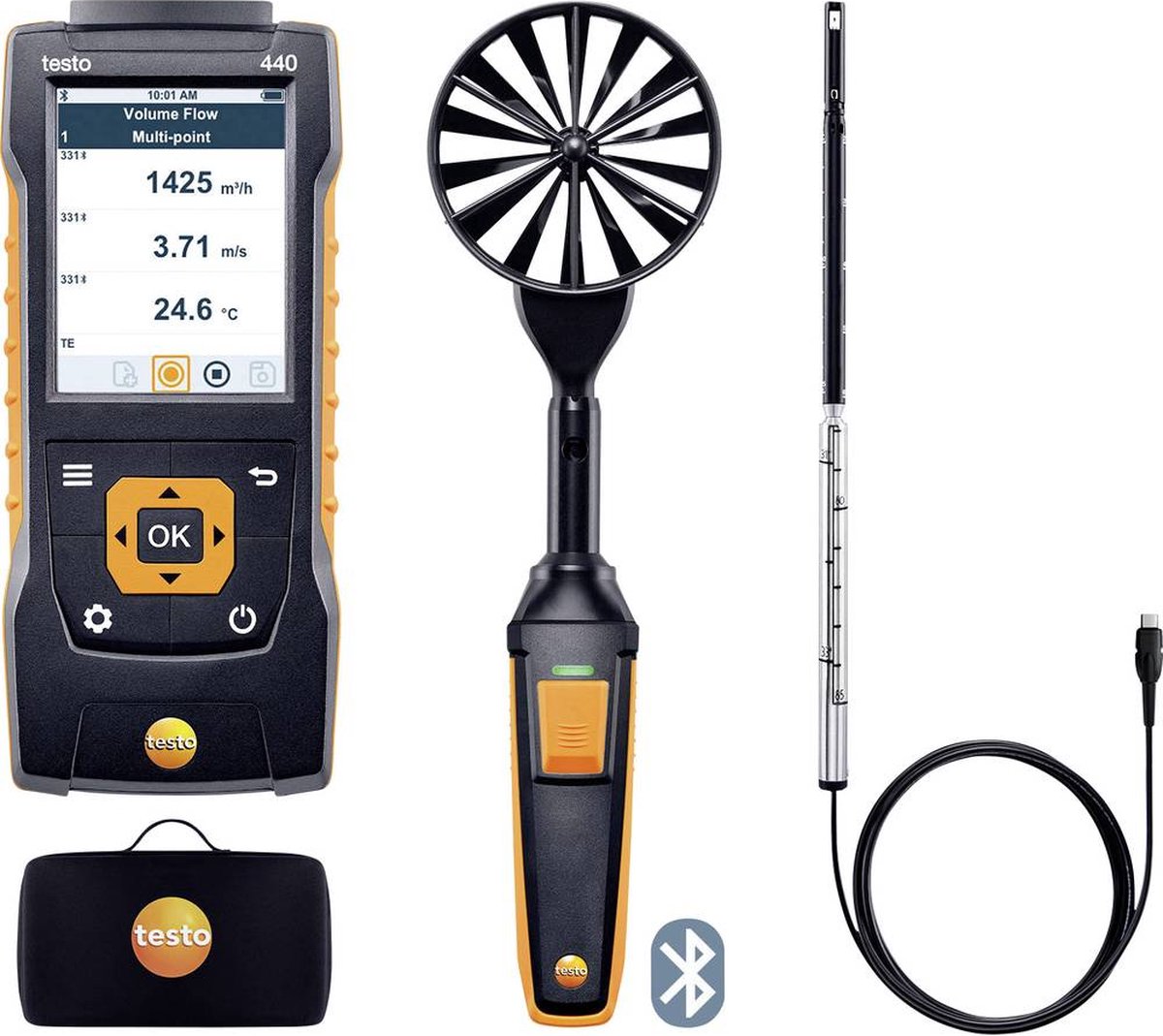 testo 440 Set1 Anemometro Parte posteriore magnetica