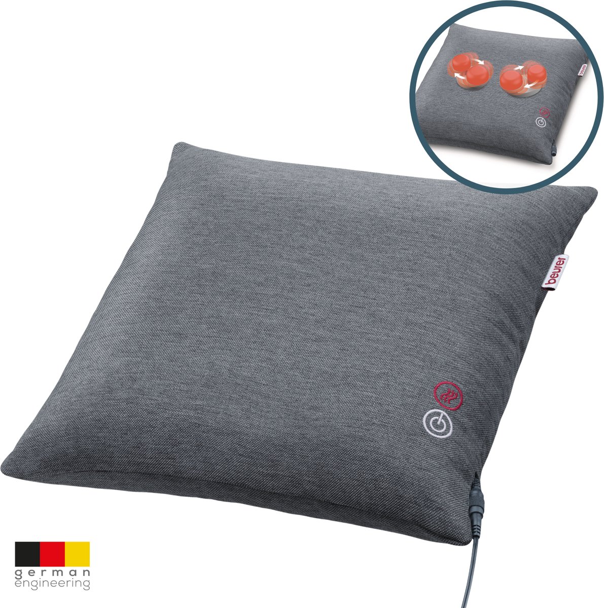 Beurer MG 135 Shiatsu Massaggiatore Grigio