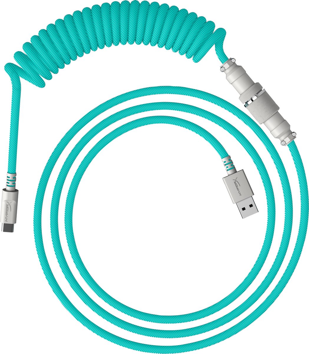 HyperX Cavo USB-C Spina USB-A, Spina USB-C® 0 cm Verde chiaro, Bianco 6J681AA