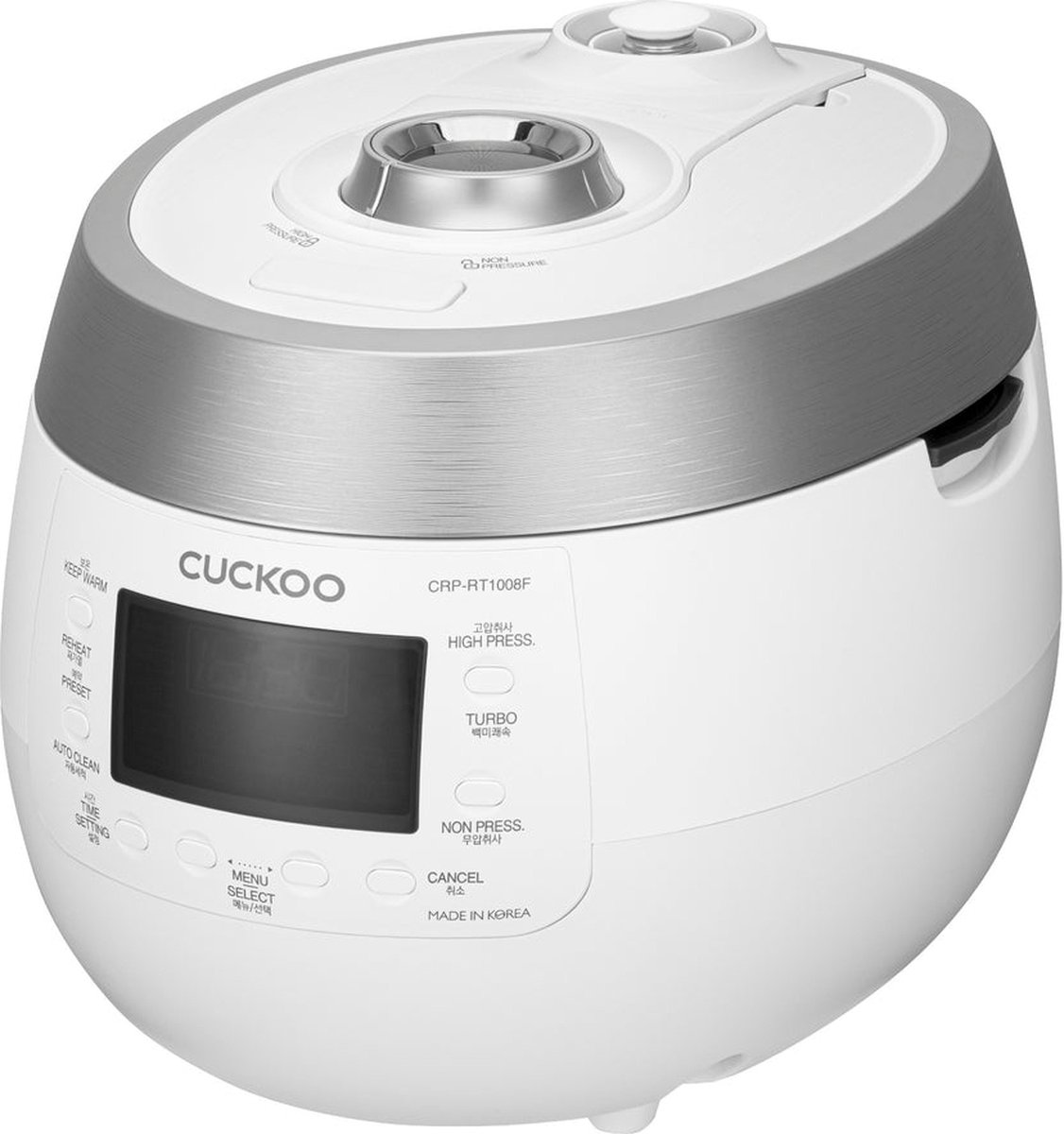 Cuckoo CRP-RT1008F Cuoci riso Bianco/Argento con display