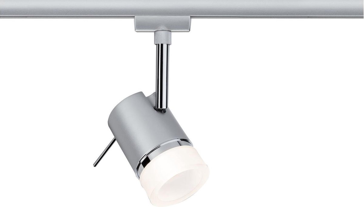 Paulmann Pipe Lampada per sistema su binario URail GU10 10 W LED (monocolore) Cromo (opaco), Cromo