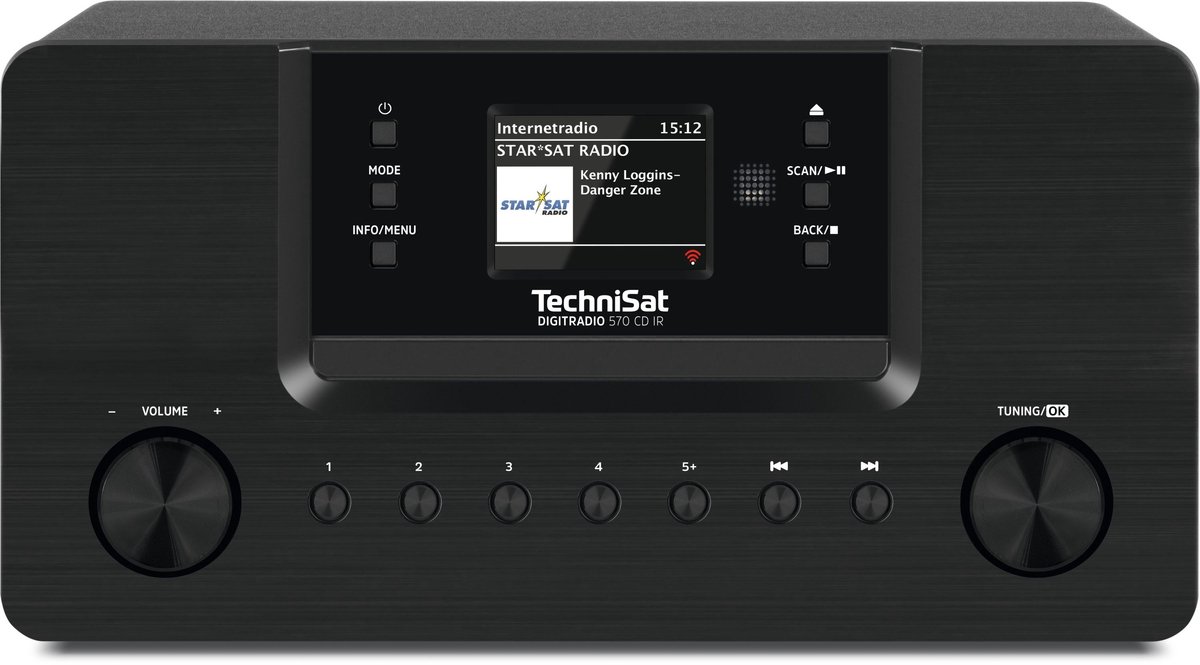 TechniSat DIGITRADIO 570 CD-Radio Internet DAB+, Internet, FM DAB+, CD, USB, Internetradio Nero