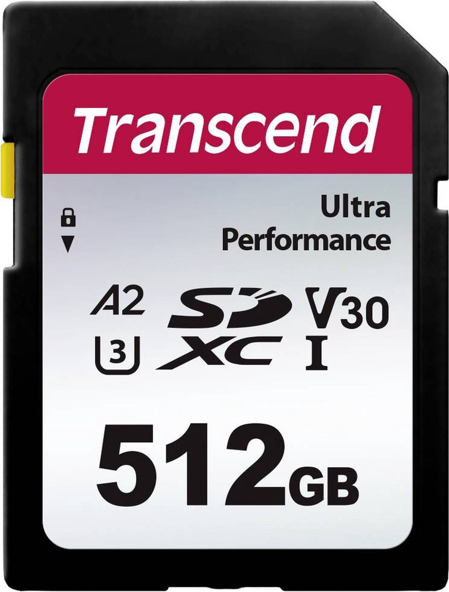 Transcend TS64GSDC340S Scheda SDXC 512 GB A1 Application Performance Class, A2 Application Performance Class, v30 Video Speed Class, UHS-Class 3 antiurto,