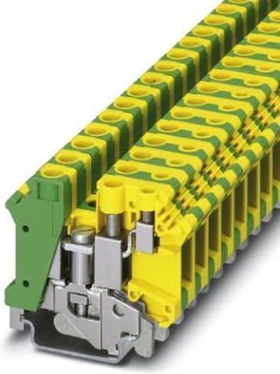 Phoenix Contact 3001420 Morsetto passante componibile 10.2 mm A vite Verde, Giallo 50 pz.