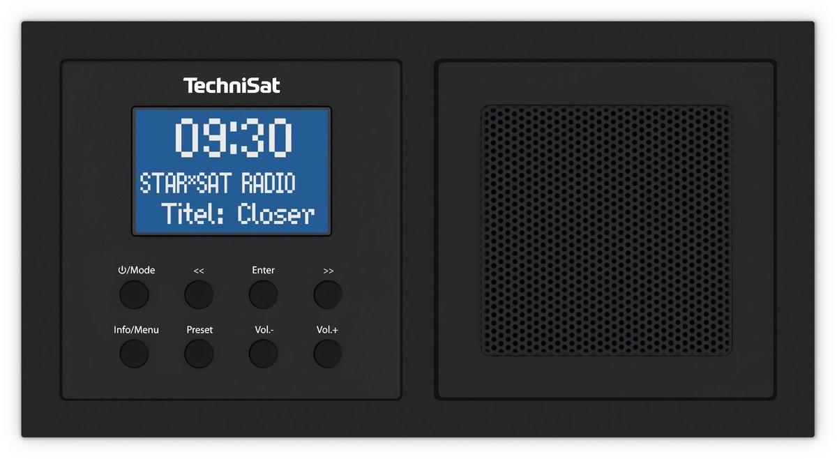 TechniSat DIGITRADIO UP 1 Radio a spina DAB+, FM Bluetooth Funzione allarme, incl. Speaker box Nero
