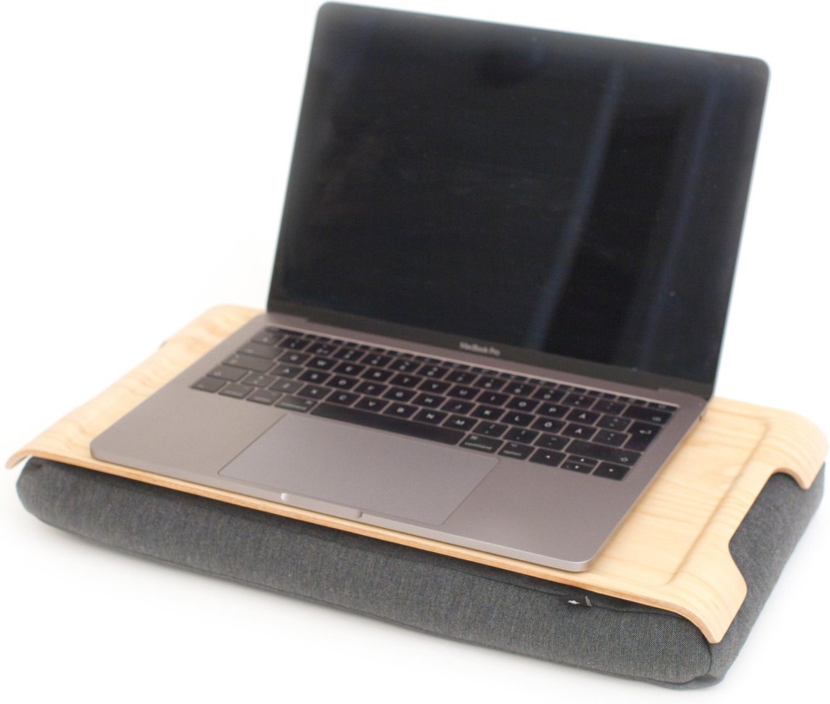 Bosign Bandeja para portátil mini madera de fresno-gris