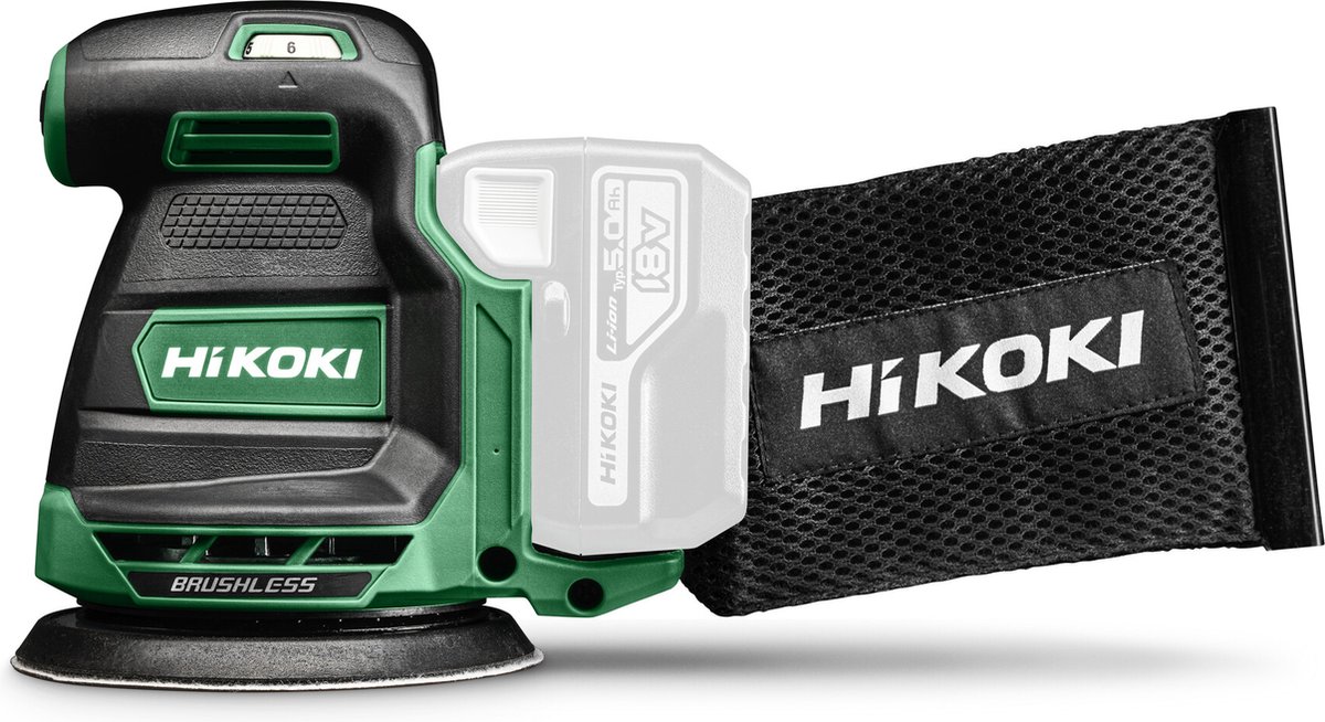 HiKOKI SV1813DA SV1813DAW2Z Levigatrice orbitale a batteria senza batteria, senza caricatore 18 V Ø 125 mm