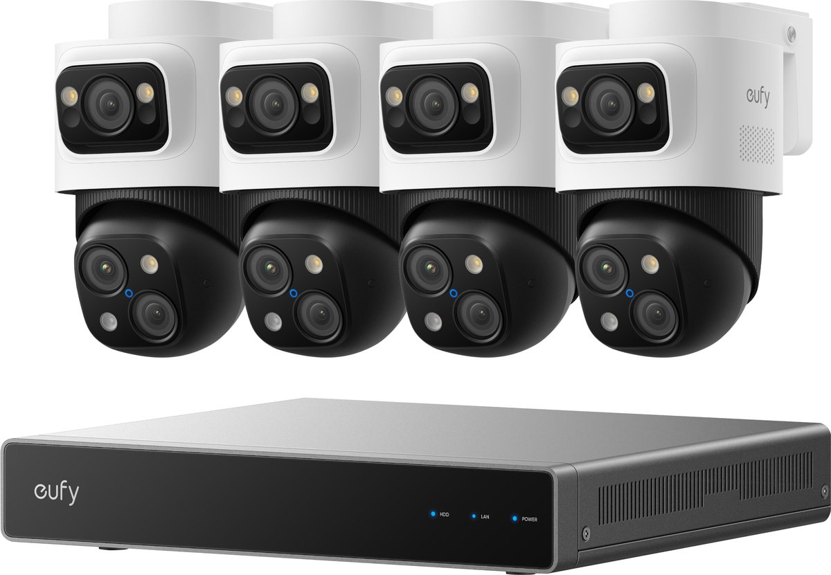 eufy Eufy PoE NVR Security System S4 Max E8E00322 Cablato, LAN IP-Kit registratore videosorveglianza LAN 3840 x 2160 Pixel