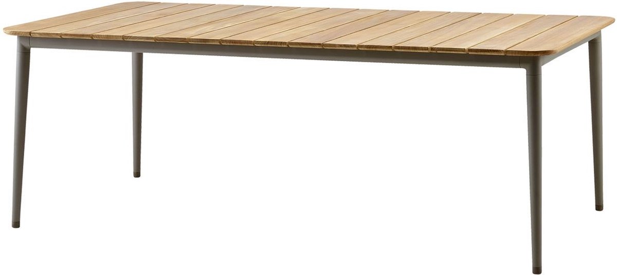 Cane-line Mesa de comedor Core teca 210x100x74 cm Soprte taupe
