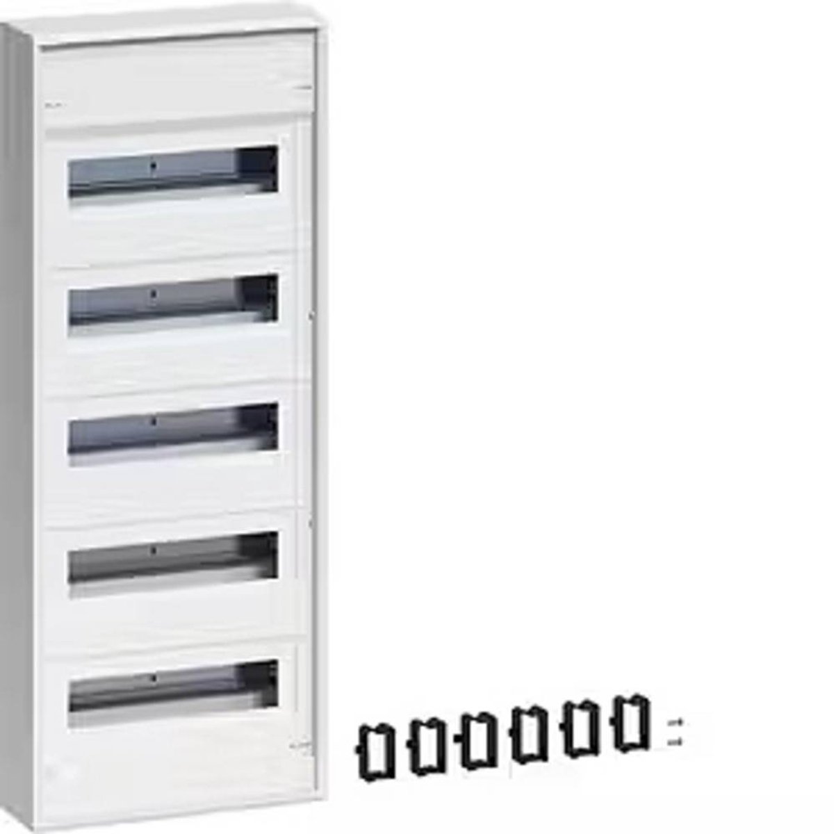 Hager VA60CN VA60CN Piccolo distributore dotato Da parete Numero di righe = 5 Contenuto 1 pz.